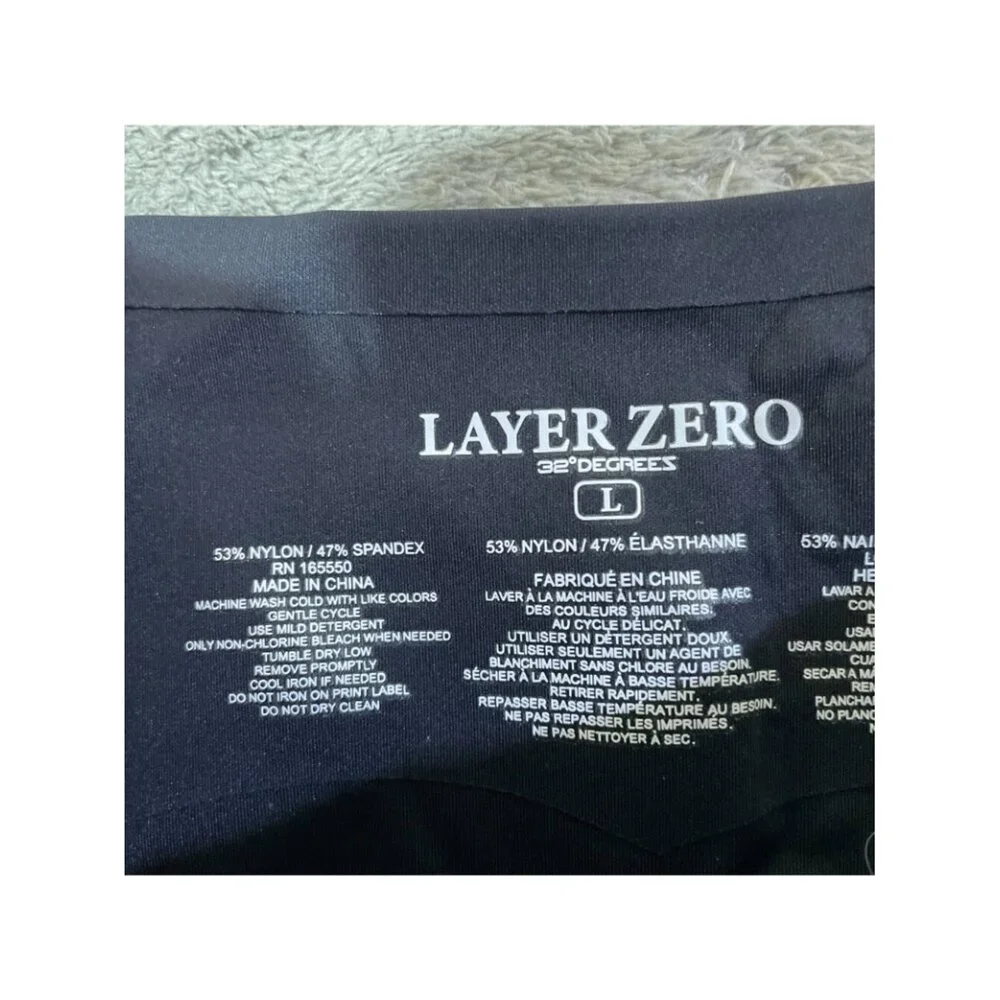 NWT Layer Zero Women's L Black/Dark Beige Shapewear Nylon Shorts 2-Pack